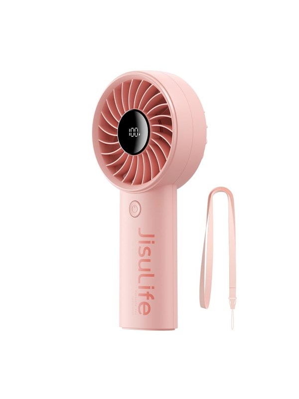 Jisulife Handheld Fan Life4 3600mAh Portable USB Fan - Pink Powerbank (Akku) - Pink - 3600 mAh