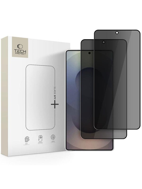 Schutzfolie Privacy Tech-Protect Spy+ für Samsung Galaxy S26 Ultra S948, gehärtetes Glas, Vollkleber, Set mit 2 Stück