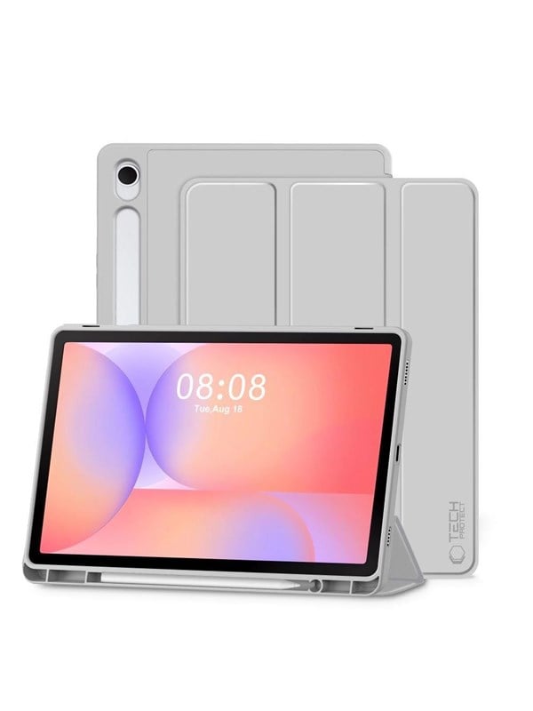 Tech-Protect  SmartCase Pen for Samsung Galaxy Tab S9 110  S9 FE  S10 FE  S10 Lite 109 X710  X716B  X510  X516B  X520  X526  X400  X406B - Grey