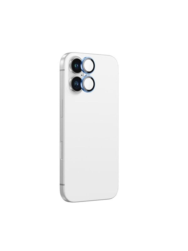 AmazingThing AR Aluminum 2 Lens Glass with Camera Lens Frame for iPhone 16  16 Plus - Blue