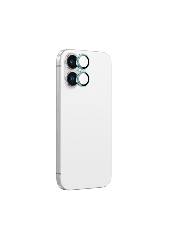 AmazingThing AR Aluminum 2 Lens Glass with Camera Lens Frame for iPhone 16  16 Plus - Green