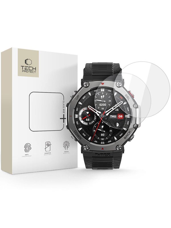 Tech-Protect Glass Fit 2-pack Amazfit T-Rex 3 Pro 48mm Tempered Glass - Clear