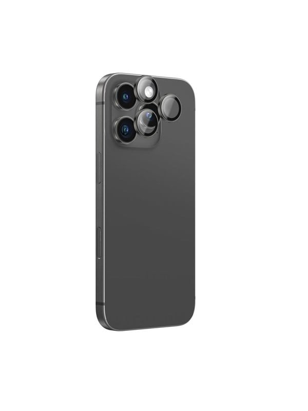 AmazingThing AR Aluminum 3 Lens Glass with Camera Lens Frame for iPhone 16 Pro  16 Pro Max - Black