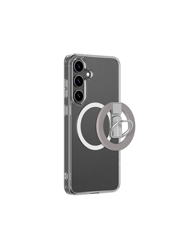 AmazingThing Minimal Mag Case with Magnetic Ring and Magnetic Ring for Samsung Galaxy S25 - Transparent