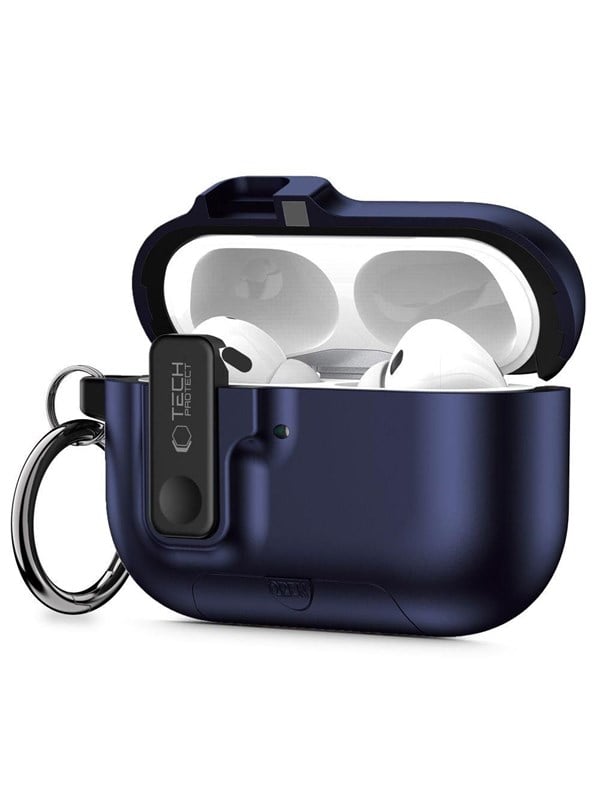 Image of Tech-Protect Slim Hook Case for AirPods Pro 3 - Navy Blue