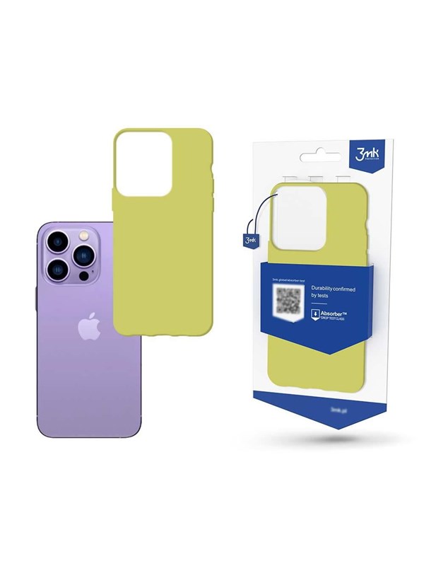 Image of 3mk Case for iPhone 14 Pro Max from the Matt Case Series - Lime Green