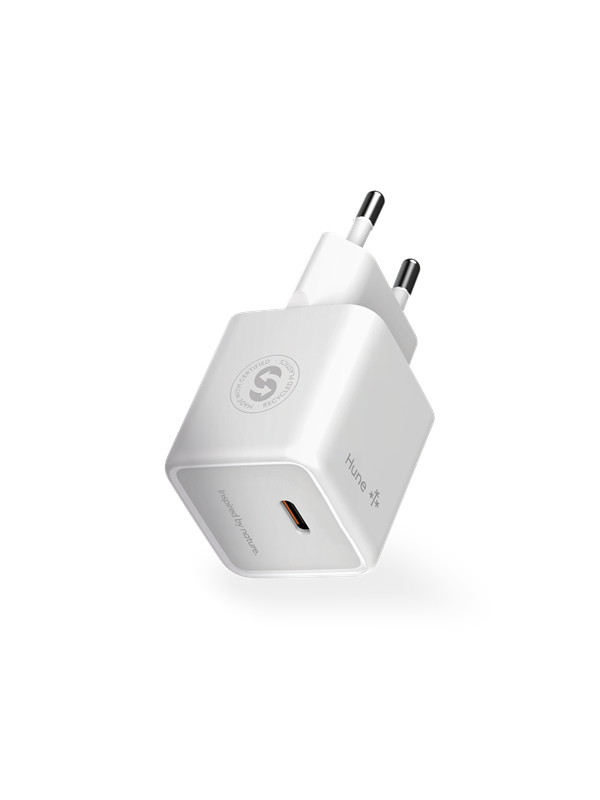 Hune Hurn C20 Mini 20W USB-C Charger - Snow White