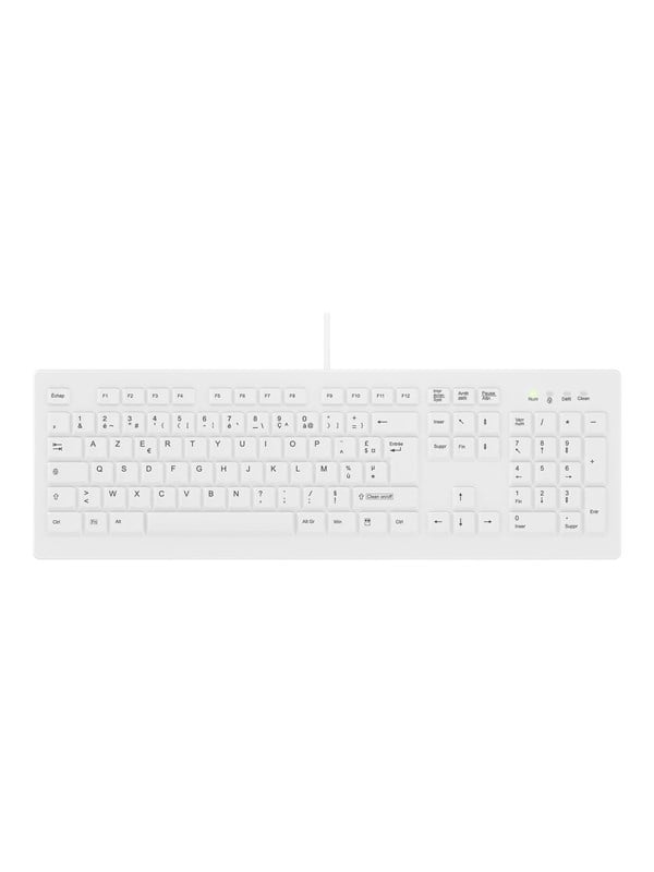 Cherry Contour Active Key MedicalKey ClassicClean AK-C8100 - keyboard - medical hygienic design full size - AZERTY - French - white Input Device - Tastatur - Franzsisch - Weiss