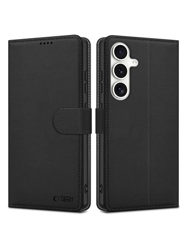 Tech-Protect Wallet Case for Samsung Galaxy S25 FE - Black