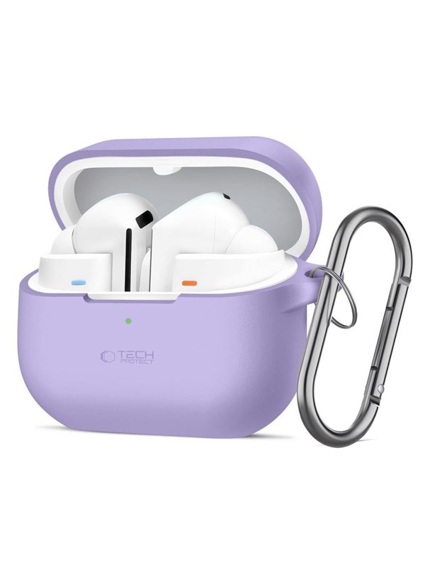 Image of Tech-Protect Silicone Hook Case for Samsung Galaxy Buds 3 / 3 FE / 3 Pro - Purple