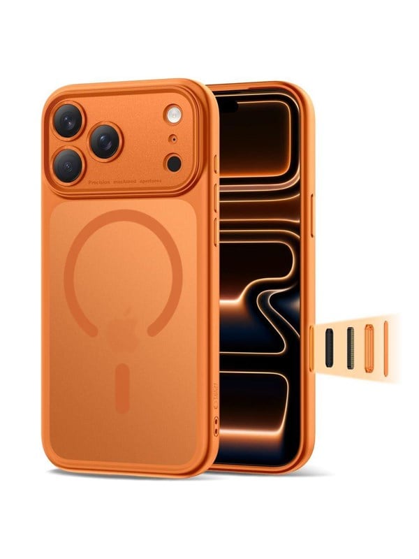 MagSafe Hülle für Apple iPhone 17 Pro, Tech-Protect, MagPeak, Matt Orange