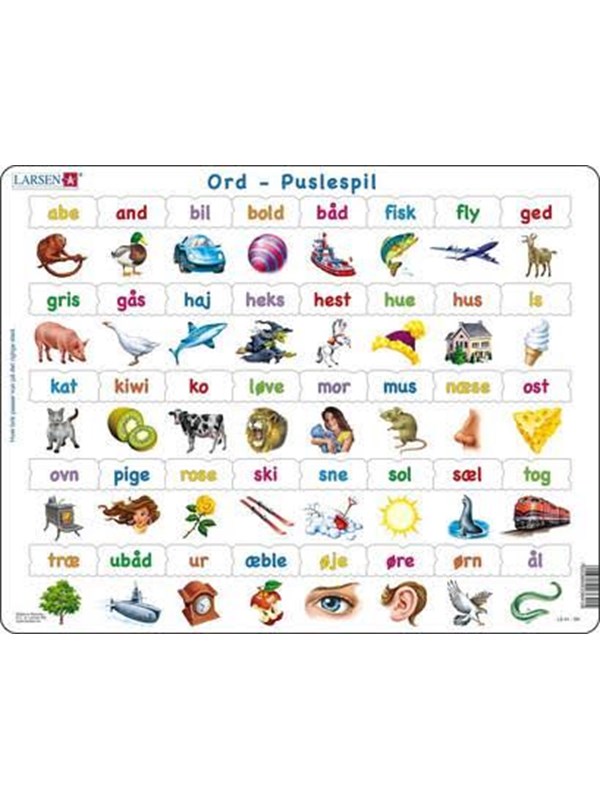 Larsen Puzzles Puzzle Learn to Read - 40 pieces Maxi (36.5x28.5 cm) Boden