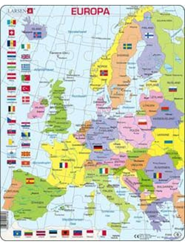 Larsen Puzzles Puzzle Europe tall format - 48 pieces Maxi 365x285 cm 2D Puzzles