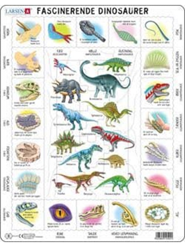 Larsen Puzzles Puzzle Fascinating Dinosaurs - 35 pieces Maxi 365x285 cm 2D Puzzles