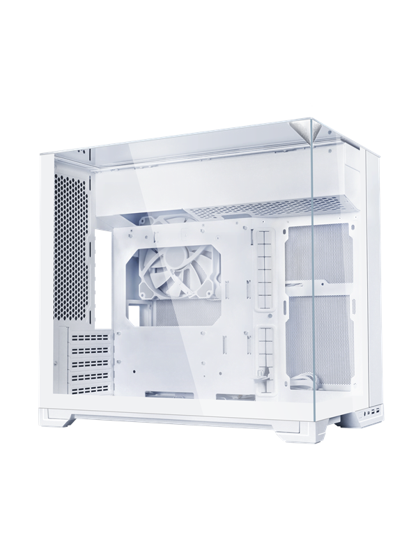 LIAN O11VMW - Lian Li O11 Vision-M PC-Gehäuse, Micro-ATX, Tempered Glass, weiß
