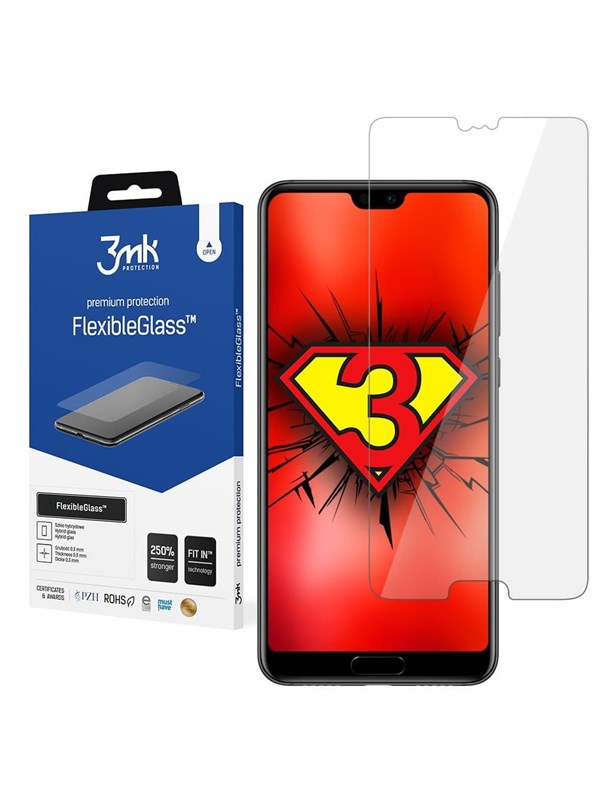 Image of 3mk FlexibleGlass hybrid glass on Huawei P20 Pro