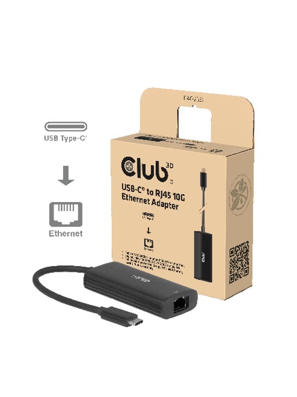 Club 3D 10G (USB-C, RJ45 (1x)), Netzwerk Adapter, Schwarz - Image 5