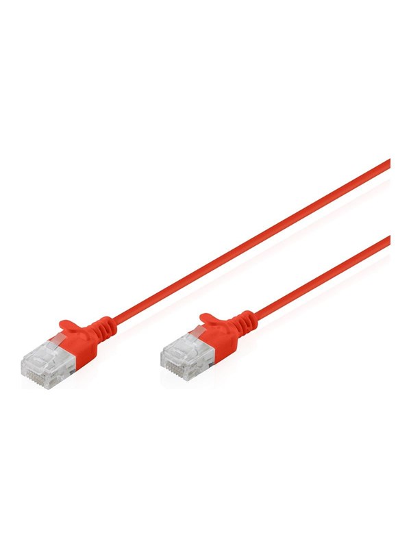 Assmann DIGITUS CAT 6 U-UTP Slim Patchkabel, 1 m, Rot