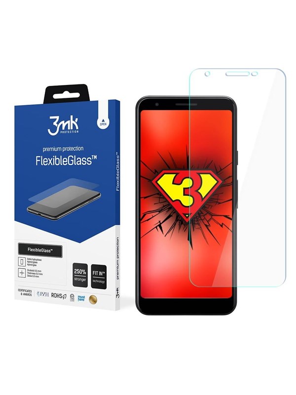 Image of 3mk FlexibleGlass Hybrid Glass on Google Pixel 3a