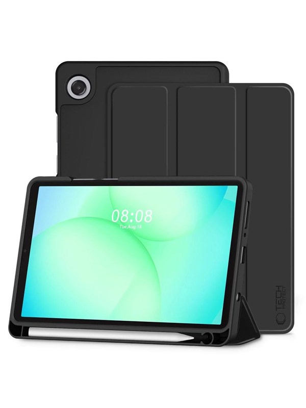 Tech-Protect SmartCase Pen Case for Samsung Galaxy Tab A9  A11 87 X110  X115  X133  X135 - Black