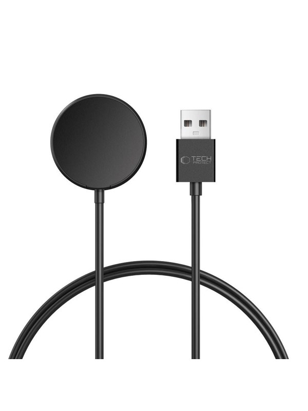 Wireless-Ladegerät Tech-Protect MC03 Ultraboost für Samsung Galaxy Watch Series, USB-A, Schwarz