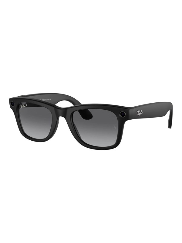 Ray - Ban Unisex Ray - Ban Meta RW4006 Wayfarer 601ST3 - GEN 1 Sonnenbrillen Injiziert Schwarz Grau Quadratisch Polarisiert Schattiert