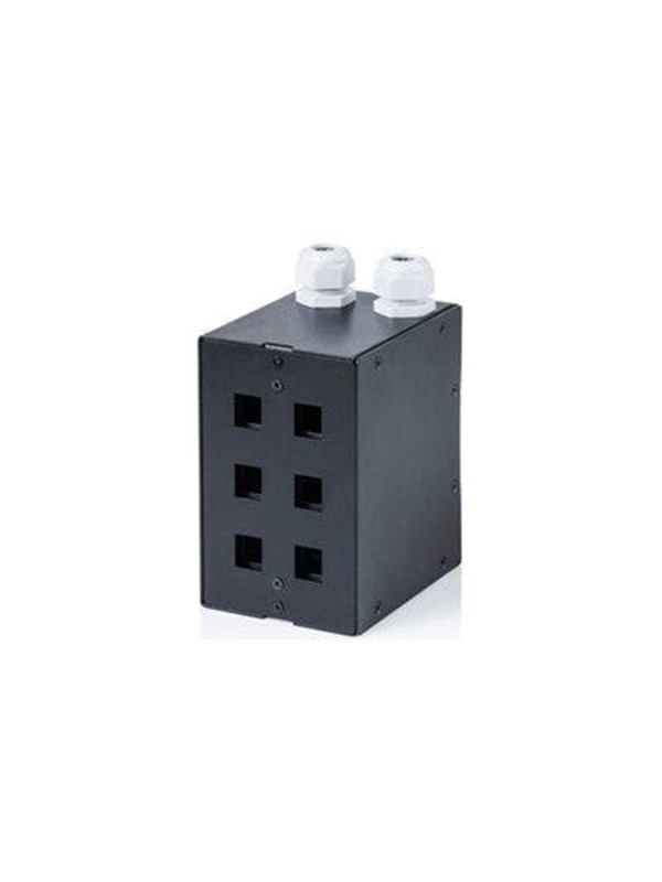 Assmann DIGITUS Kupfer Hutschienen verteiler, 6 Port, Schwarz