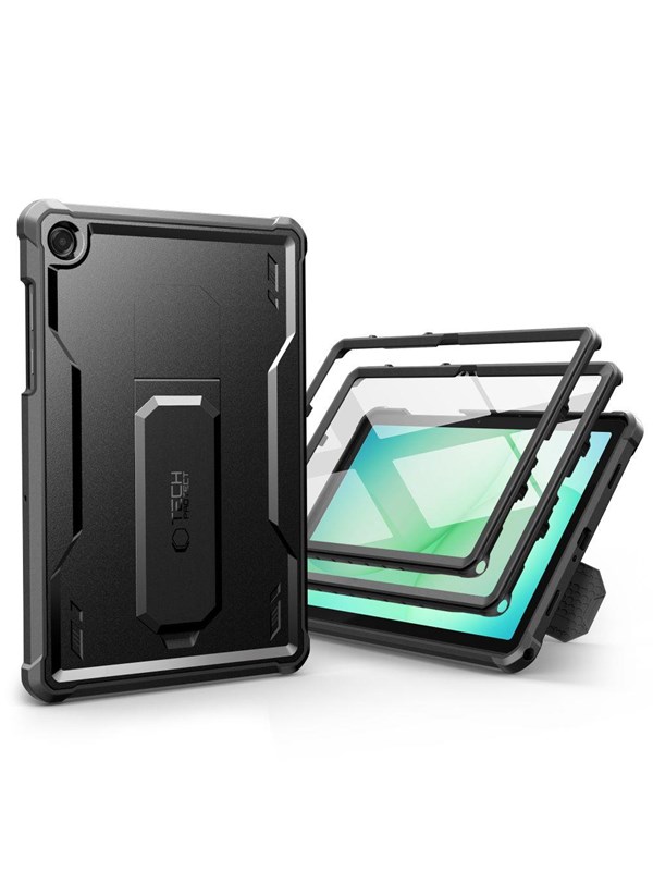 Hülle für Samsung Galaxy Tab A11+ / Tab A9+, Tech-Protect, Kevlar Pro, Schwarz