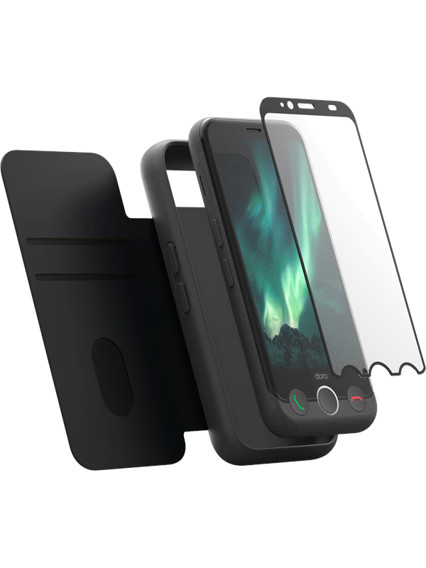 Doro Aurora A11 Plus 64GB4GB - Graphite A11 Incl Wallet Case Protective Glass