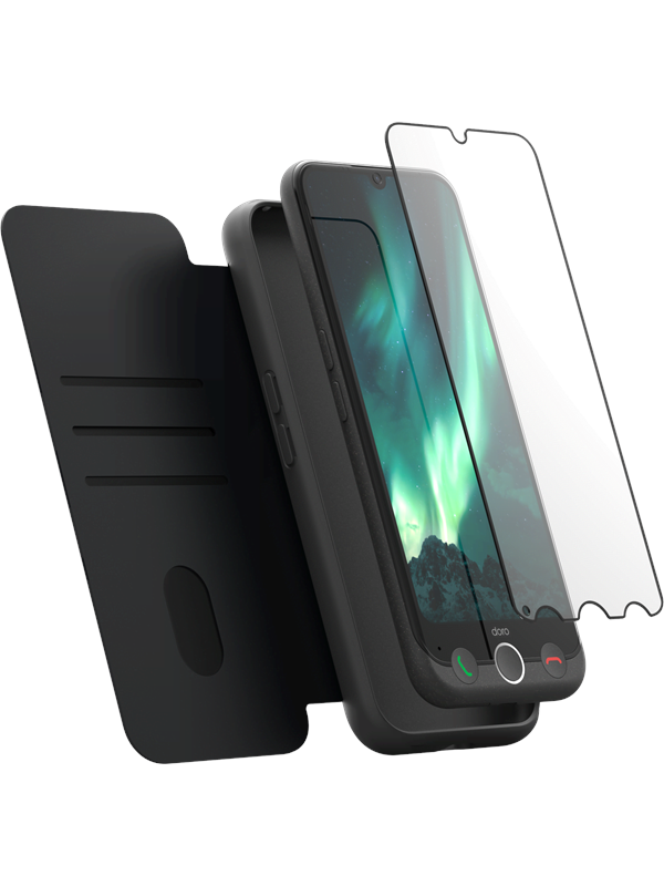 Doro Aurora A31 Plus 128GB6GB - Graphite A31 Incl Wallet Case  Protective Glass