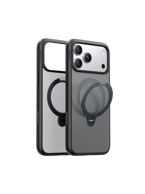 Handyhülle TORRAS Ostand Spin Series Magnetisch Schwarz für iPhone 17 Pro