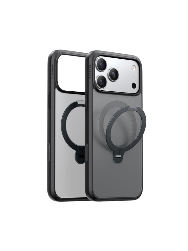 MagSafe Hülle für Apple iPhone 17 Pro Max, Torras, Ostand Spin, Schwarz