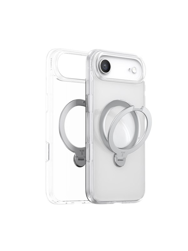 MagSafe Hülle für Apple iPhone 17 Air, Torras, Ostand Spin, Transparent