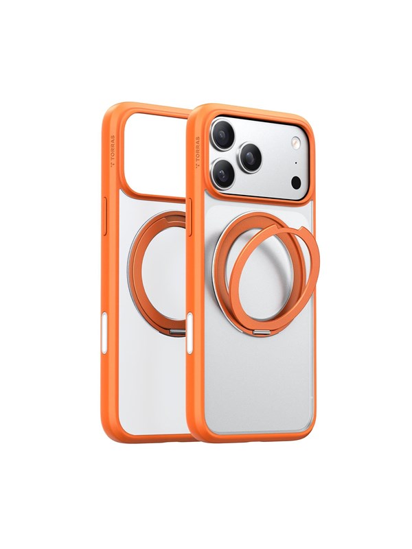 MagSafe Hülle für Apple iPhone 17 Pro Max, Torras, Ostand Pro, Orange
