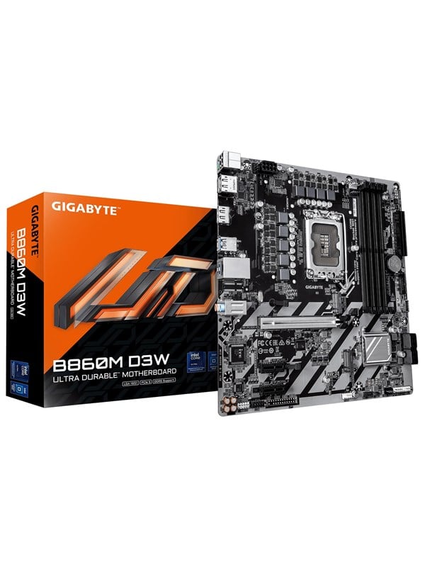 Image of GIGABYTE B860M D3W Mainboard - Intel B860 - Intel LGA1851 - DDR5 RAM - Micro-ATX