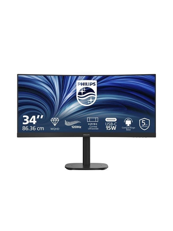 Image of 34" Philips 34B2N3500C - 3000 Series - LED monitor - Curved - HDR