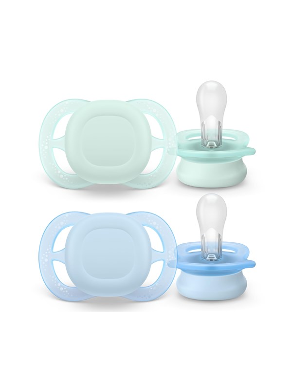 Philips Avent Pacifier ultra start 2 pack 0-6 mdr. grøn/blå