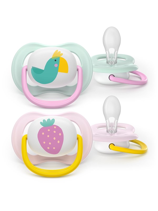 Philips Avent Pacifier ultra air 2 pack 0-6 mdr. grøn/gul