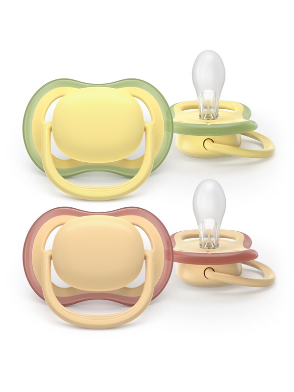 Philips Avent Pacifier ultra air 2 pack 0-6 mdr. gul/orange