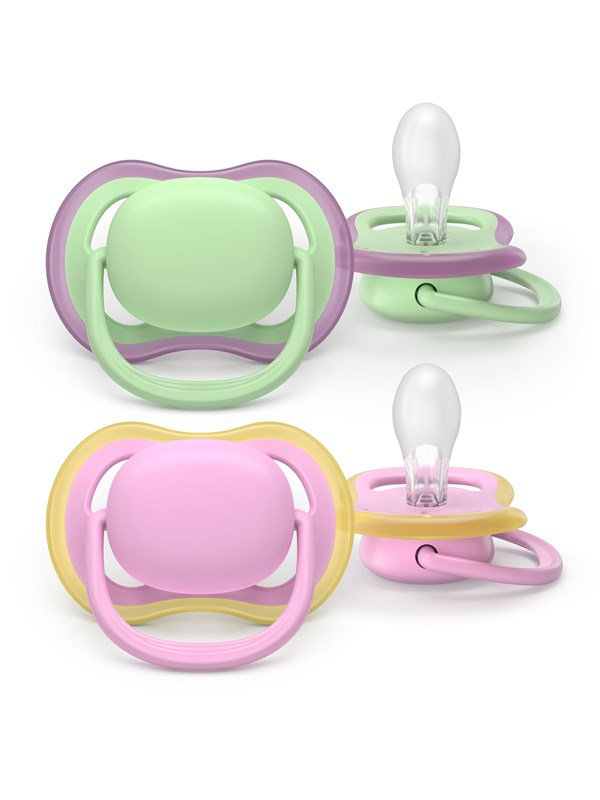 Philips Avent Pacifier ultra air 2 pack 6-18 mdr. grøn/pink