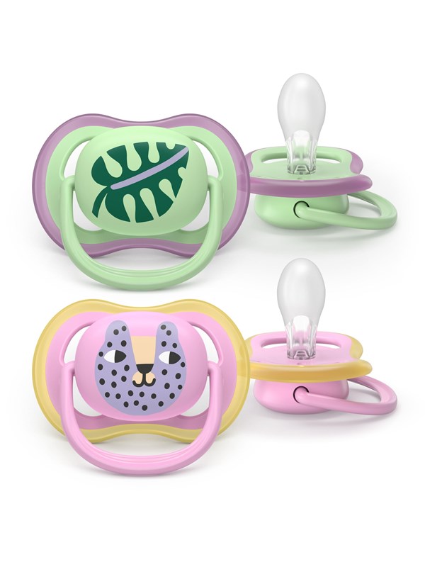 Philips Avent Pacifier ultra air 2 pack 6-18 mdr. grøn/pink