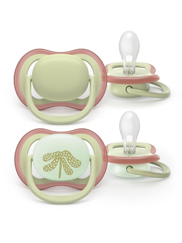 Philips Avent Pacifier ultra air nighttime 2 pack 618 mdr grngrn