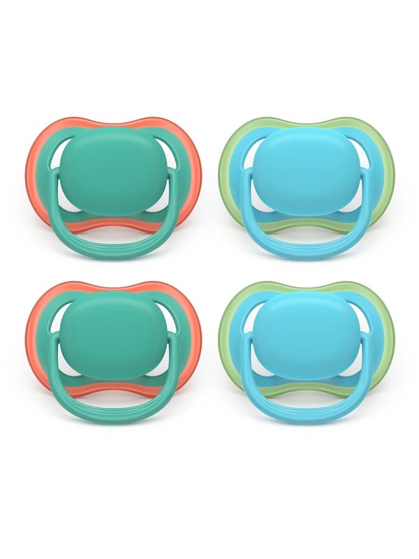 Philips Avent Pacifier ultra air 4 pack 6-18 mdr. grøn/blå