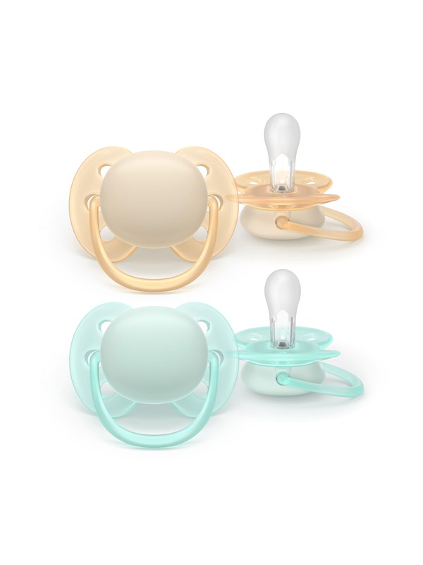 Philips Avent Pacifier ultra soft 2 pack 06 mdr gulbl