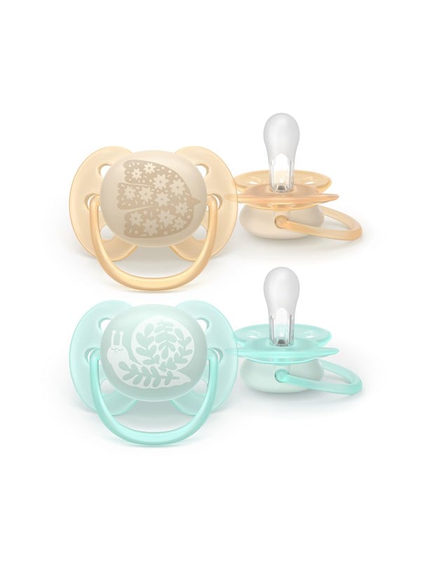 Philips Avent Pacifier ultra soft 2 pack 06 mdr gulbl