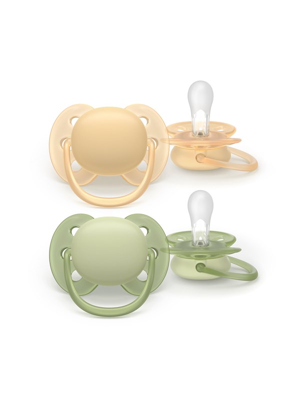Philips Avent Pacifier ultra soft 2 pack 618 mdr gulgrn