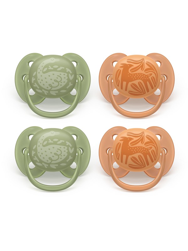 Philips Avent Pacifier ultra soft 4 pack 18 mdr grnorange