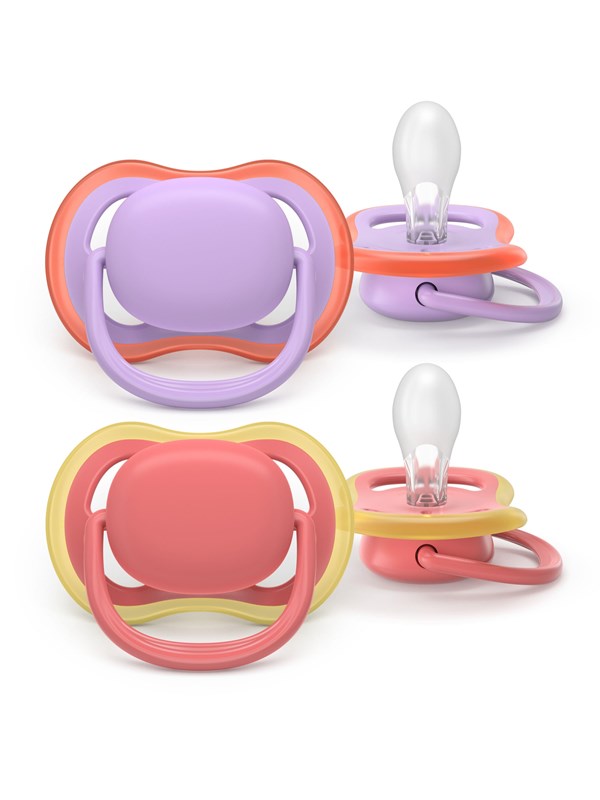 Philips Avent Pacifier ultra air 2 pack 18+ mdr. pink/rød