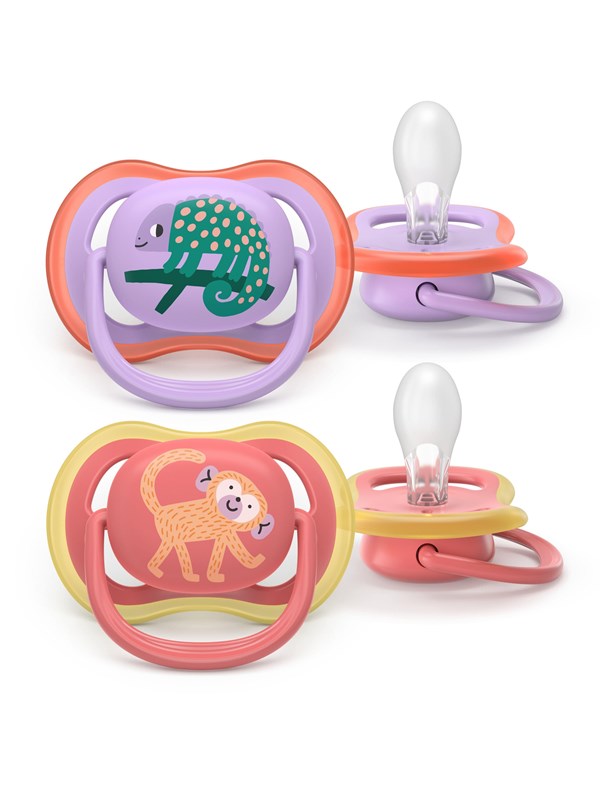 Philips Avent Pacifier ultra air 2 pack 18+ mdr.. pink/rød