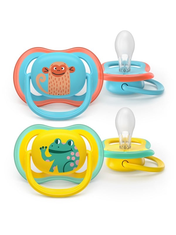 Philips Avent Pacifier ultra air 2 pack 18+ mdr. blå/gul